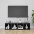 Kép 1/8 - 4 db magasfényű szürke szerelt fa TV-szekrény 37 x 35 x 37 cm