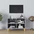 Kép 1/7 - Betonszürke TV-szekrény tömör falábakkal 69,5 x 30 x 50 cm