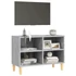 Kép 3/7 - Betonszürke TV-szekrény tömör falábakkal 69,5 x 30 x 50 cm