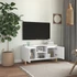 Kép 3/9 - Fehér TV-szekrény tömör falábakkal 103,5 x 35 x 50 cm