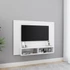 Kép 1/7 - Fehér szerelt fa fali TV-szekrény 120 x 23,5 x 90 cm