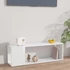 Kép 1/8 - Magasfényű fehér szerelt fa TV-szekrény 100 x 24 x 32 cm