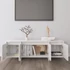 Kép 3/9 - Magasfényű fehér szerelt fa TV-szekrény 120x30x40,5 cm