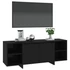 Kép 4/8 - Fekete szerelt fa TV-szekrény 130 x 35 x 50 cm