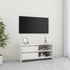 Kép 1/11 - Fehér tömör fenyőfa TV szekrény 80 x 31 x 39 cm