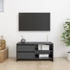 Kép 3/11 - Szürke tömör fenyőfa TV szekrény 80 x 31 x 39 cm