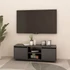 Kép 3/9 - Szürke tömör fenyőfa TV-szekrény 110 x 30 x 40 cm