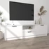Kép 3/7 - Fehér szerelt fa TV-szekrény 140 x 35 x 40 cm