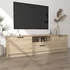 Kép 3/7 - Sonoma-tölgyszínű szerelt fa fali TV-szekrény 140x35x40 cm