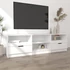 Kép 3/7 - Fehér szerelt fa TV-szekrény 150 x 33,5 x 45 cm