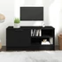 Kép 1/9 - Fekete szerelt fa TV-szekrény 80 x 35 x 36,5 cm