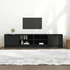 Kép 1/10 - 2 db fekete szerelt fa TV-szekrény 80 x 35 x 36,5 cm