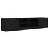 Kép 2/10 - 2 db fekete szerelt fa TV-szekrény 80 x 35 x 36,5 cm