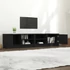 Kép 3/10 - 2 db fekete szerelt fa TV-szekrény 80 x 35 x 36,5 cm