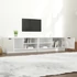 Kép 3/10 - 2 db magasfényű fehér szerelt fa TV-szekrény 80x35x36,5 cm