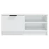Kép 5/10 - 2 db magasfényű fehér szerelt fa TV-szekrény 80x35x36,5 cm