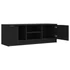 Kép 4/8 - Fekete szerelt fa TV-szekrény 102 x 35 x 36,5 cm