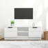 Kép 1/8 - Magasfényű fehér szerelt fa TV-szekrény 102 x 35 x 36,5 cm