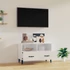 Kép 3/11 - Fehér magasfényű szerelt fa TV-szekrény 80x36x50 cm