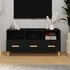 Kép 1/10 - Fekete szerelt fa TV-szekrény 102 x 36 x 50 cm