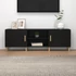 Kép 1/9 - Fekete szerelt fa TV-szekrény 150 x 30 x 50 cm