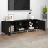 Kép 3/9 - Fekete szerelt fa TV-szekrény 150 x 30 x 50 cm