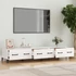 Kép 3/10 - Fehér magasfényű szerelt fa TV-szekrény 150x34,5x30 cm