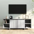 Kép 1/8 - Szürke sonoma színű szerelt fa TV-szekrény 130 x 35 x 50 cm