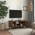Kép 6/9 - Barna tölgyszínű TV-szekrény tömör falábakkal 103,5x35x50 cm