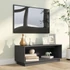 Kép 7/9 - Szürke tömör fenyőfa TV-szekrény 90 x 35 x 35 cm