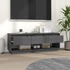Kép 7/9 - Szürke tömör fenyőfa TV-szekrény 110,5x34x40 cm