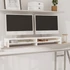 Kép 1/8 - Fehér tömör fenyőfa monitorállvány 100 x 24 x 13 cm