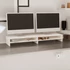 Kép 3/8 - Fehér tömör fenyőfa monitorállvány 100 x 24 x 13 cm