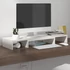 Kép 9/10 - Fehér tömör fenyőfa monitorállvány 80x24x10,5 cm