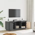 Kép 3/11 - Szürke tömör fenyőfa TV-szekrény 110,5 x 35 x 44 cm