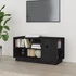 Kép 1/9 - Fekete tömör fenyőfa TV-szekrény 80 x 35 x 40,5 cm