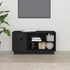 Kép 3/9 - Fekete tömör fenyőfa TV-szekrény 80 x 35 x 40,5 cm