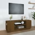 Kép 1/8 - Mézbarna tömör fenyőfa TV-szekrény 110 x 35 x 40,5 cm