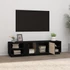 Kép 3/10 - Fekete tömör fenyőfa TV-szekrény 156 x 40 x 40 cm