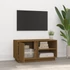 Kép 3/11 - Mézbarna tömör fenyőfa TV-szekrény 80x35x40,5 cm