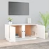 Kép 3/10 - Fehér tömör fenyőfa TV-szekrény 80 x 35 x 40,5 cm