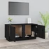 Kép 3/10 - Fekete tömör fenyőfa TV-szekrény 80 x 35 x 40,5 cm