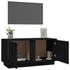 Kép 5/10 - Fekete tömör fenyőfa TV-szekrény 80 x 35 x 40,5 cm