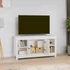 Kép 6/10 - Fehér tömör fenyőfa TV-szekrény 103 x 36,5 x 52 cm