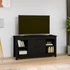 Kép 1/10 - Fekete tömör fenyőfa TV-szekrény 103 x 36,5 x 52 cm