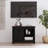 Kép 1/11 - Fekete tömör fenyőfa TV-szekrény 70 x 36,5 x 52 cm