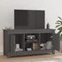 Kép 6/11 - Szürke tömör fenyőfa TV-szekrény 103 x 36,5 x 52 cm