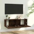 Kép 3/9 - Füstös tölgy színű szerelt fa fali TV-szekrény 100 x 30 x 30 cm