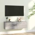 Kép 1/8 - Szürke sonoma színű szerelt fa TV-szekrény 100 x 30 x 30 cm