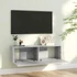 Kép 3/8 - Szürke sonoma színű szerelt fa TV-szekrény 100 x 30 x 30 cm